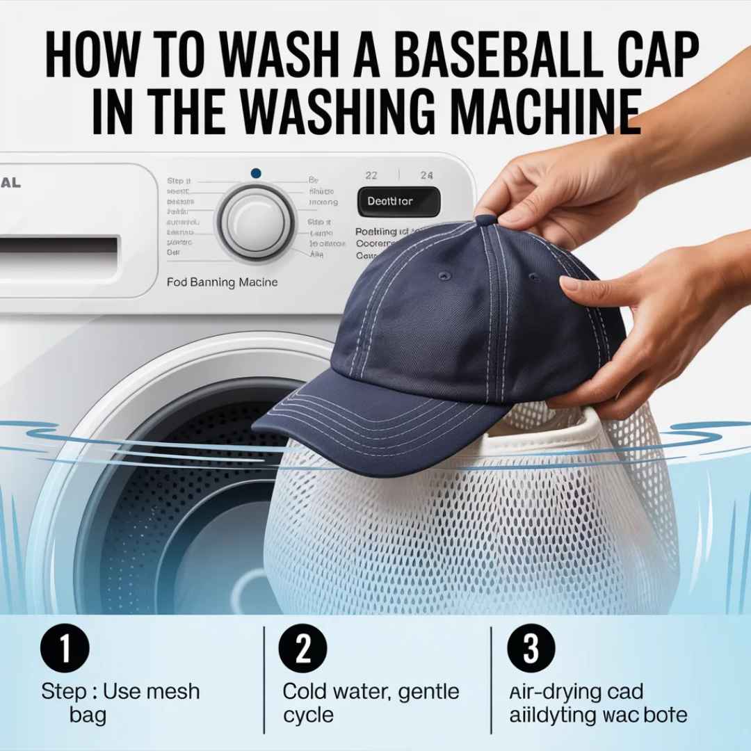 how to wash a baseball cap in the washing machine